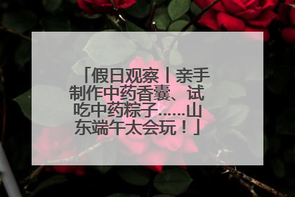 假日观察丨亲手制作中药香囊、试吃中药粽子……山东端午太会玩！