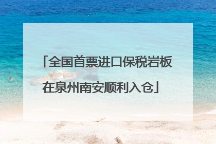 全国首票进口保税岩板在泉州南安顺利入仓