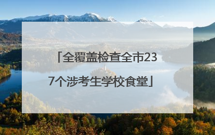全覆盖检查全市237个涉考生学校食堂