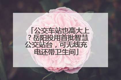 公交车站也高大上？岳阳投用首批智慧公交站台，可无线充电还带卫生间