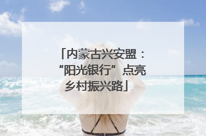 内蒙古兴安盟：“阳光银行”点亮乡村振兴路