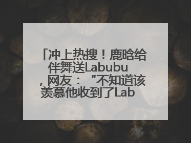 冲上热搜！鹿晗给伴舞送Labubu，网友：“不知道该羡慕他收到了Labubu，还是该羡慕鹿晗送他礼物”