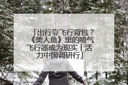 出行靠飞行背包？《美人鱼》里的喷气飞行器成为现实丨活力中国调研行