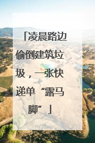 凌晨路边偷倒建筑垃圾，一张快递单“露马脚”