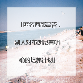 匿名西部高管：湖人对布朗尼有明确的培养计划