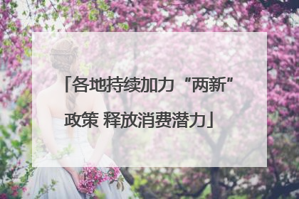 各地持续加力“两新”政策 释放消费潜力