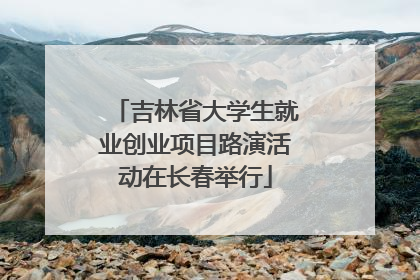 吉林省大学生就业创业项目路演活动在长春举行