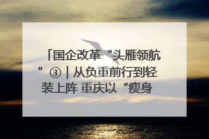 国企改革“头雁领航”③｜从负重前行到轻装上阵 重庆以“瘦身”谋“健体”