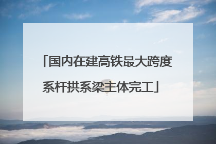 国内在建高铁最大跨度系杆拱系梁主体完工
