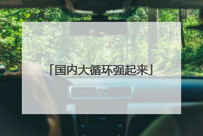 国内大循环强起来