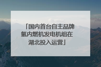 国内首台自主品牌氢内燃机发电机组在湖北投入运营