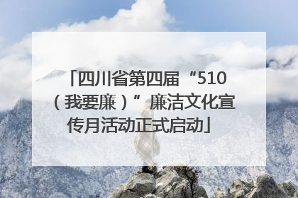四川省第四届“510（我要廉）”廉洁文化宣传月活动正式启动