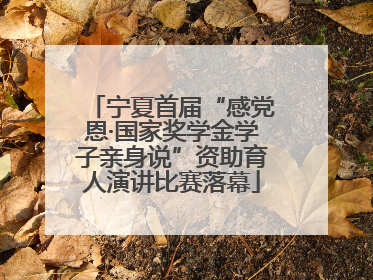 宁夏首届“感党恩·国家奖学金学子亲身说”资助育人演讲比赛落幕