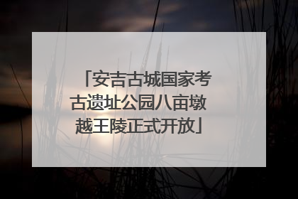 安吉古城国家考古遗址公园八亩墩越王陵正式开放