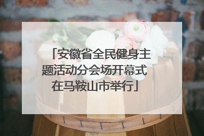 安徽省全民健身主题活动分会场开幕式在马鞍山市举行
