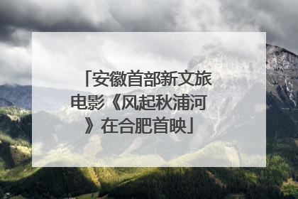 安徽首部新文旅电影《风起秋浦河》在合肥首映