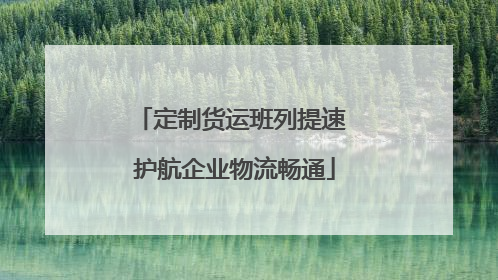 定制货运班列提速 护航企业物流畅通