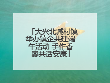 大兴北臧村镇举办镇企共建端午活动 手作香囊共话安康