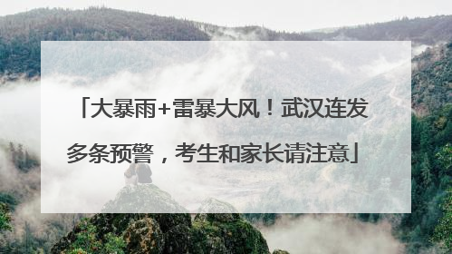 大暴雨+雷暴大风！武汉连发多条预警，考生和家长请注意