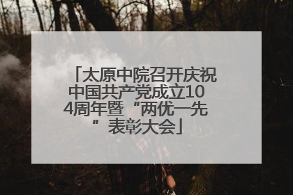 太原中院召开庆祝中国共产党成立104周年暨“两优一先”表彰大会