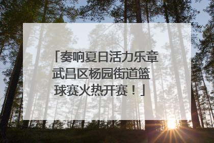 奏响夏日活力乐章 武昌区杨园街道篮球赛火热开赛！