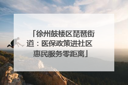 徐州鼓楼区琵琶街道：医保政策进社区 惠民服务零距离