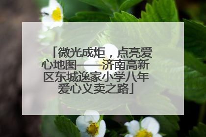 微光成炬，点亮爱心地图——济南高新区东城逸家小学八年爱心义卖之路