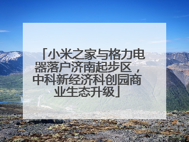 小米之家与格力电器落户济南起步区，中科新经济科创园商业生态升级