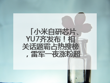 小米自研芯片、YU7齐发布！相关话题霸占热搜榜，雷军一夜涨粉超20万