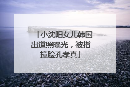 小沈阳女儿韩国出道照曝光，被指撞脸孔孝真