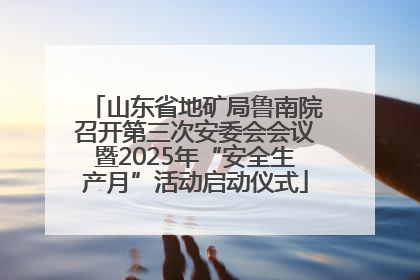 山东省地矿局鲁南院召开第三次安委会会议暨2025年“安全生产月”活动启动仪式