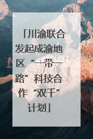川渝联合发起成渝地区“一带一路”科技合作“双千”计划
