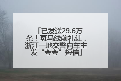 已发送29.6万条！斑马线前礼让，浙江一地交警向车主发“夸夸”短信