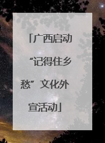 广西启动“记得住乡愁”文化外宣活动
