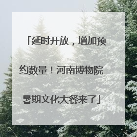延时开放，增加预约数量！河南博物院暑期文化大餐来了