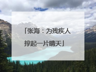 张海：为残疾人撑起一片晴天