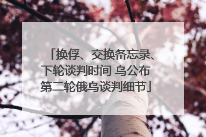 换俘、交换备忘录、下轮谈判时间 乌公布第二轮俄乌谈判细节