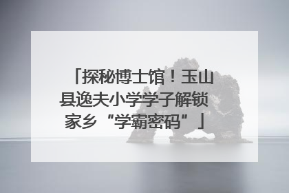 探秘博士馆！玉山县逸夫小学学子解锁家乡“学霸密码”