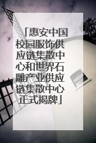 惠安中国校园服饰供应链集散中心和世界石雕产业供应链集散中心正式揭牌