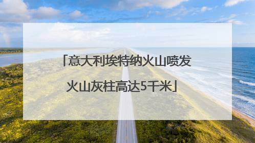 意大利埃特纳火山喷发 火山灰柱高达5千米
