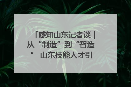 感知山东记者谈｜从“制造”到“智造” 山东技能人才引领产业升级
