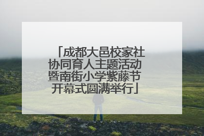 成都大邑校家社协同育人主题活动暨南街小学紫藤节开幕式圆满举行