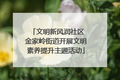 文明新风润社区 金家岭街道开展文明素养提升主题活动
