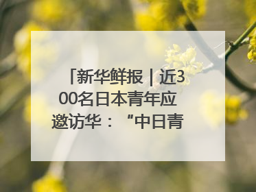 新华鲜报｜近300名日本青年应邀访华：“中日青年可以创造更好的未来”
