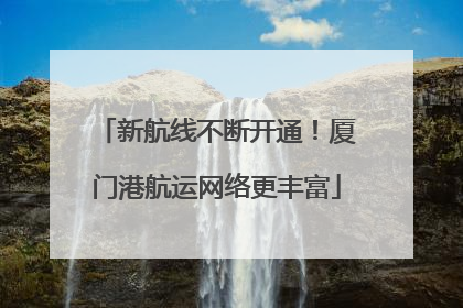 新航线不断开通！厦门港航运网络更丰富