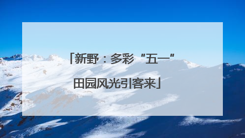 新野：多彩“五一” 田园风光引客来