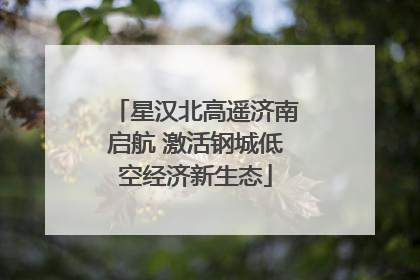 星汉北高遥济南启航 激活钢城低空经济新生态