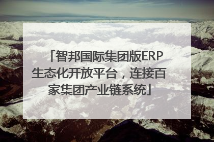 智邦国际集团版ERP生态化开放平台，连接百家集团产业链系统