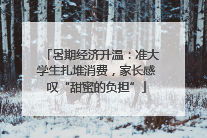 暑期经济升温：准大学生扎堆消费，家长感叹“甜蜜的负担”
