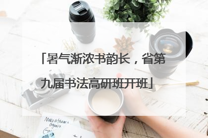暑气渐浓书韵长，省第九届书法高研班开班